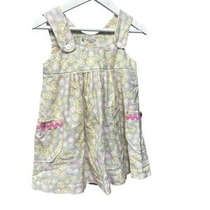Floral Patterned Sleeveless Dress Cotton 3T lLittle  Comforts